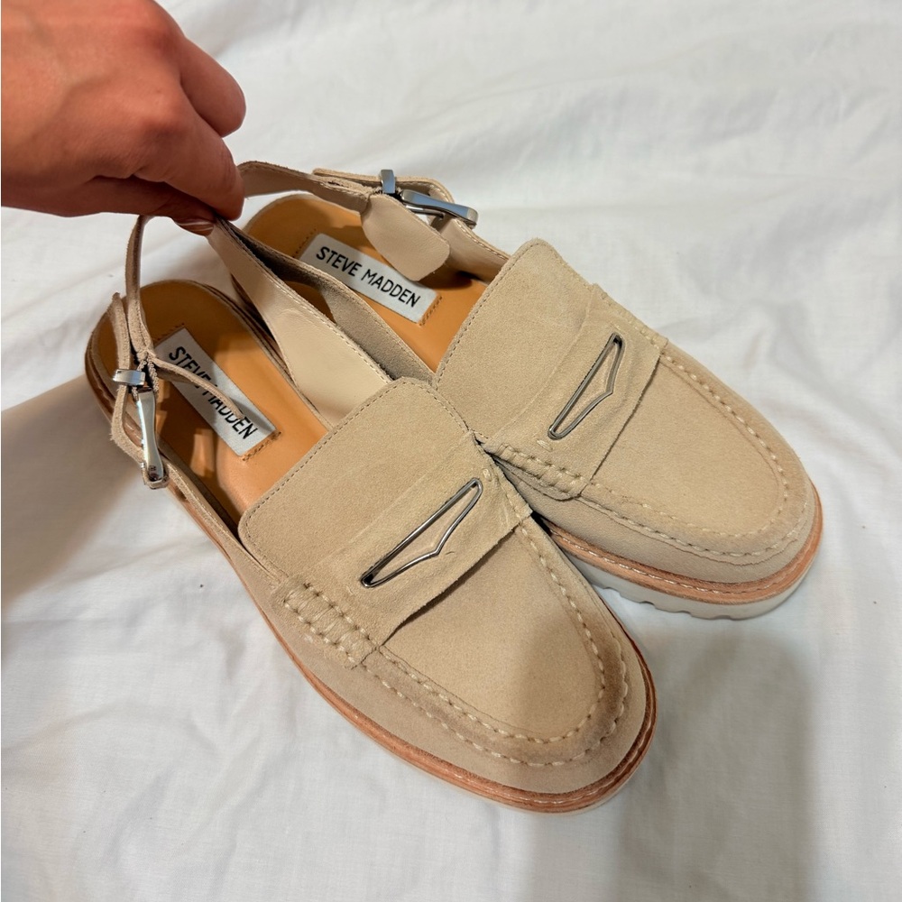 Steve Madden Tan Slip-On Shoes